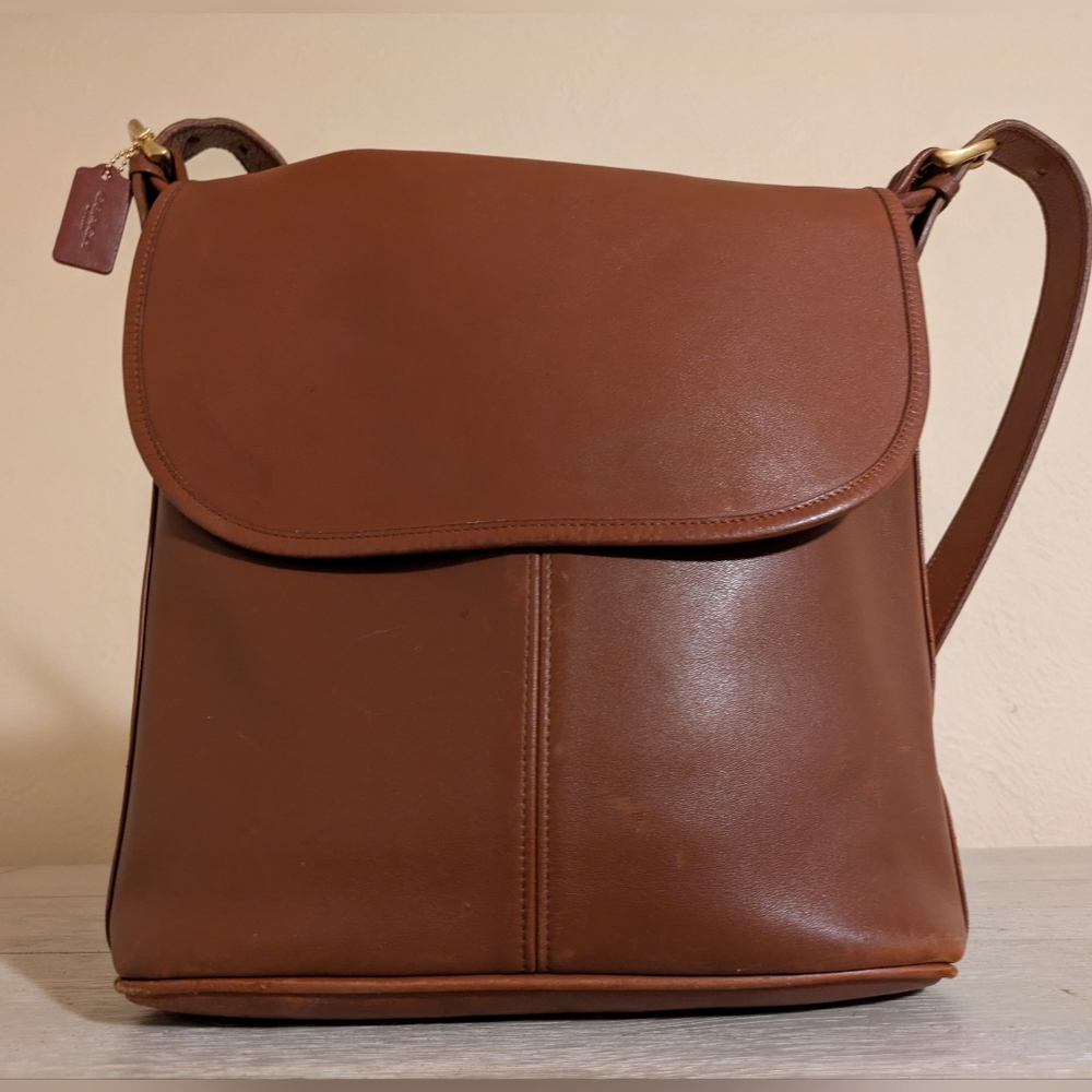Coach Whitney Vintage 4115 Beautiful Leather English Tan Crossbody/Shoulder Bag